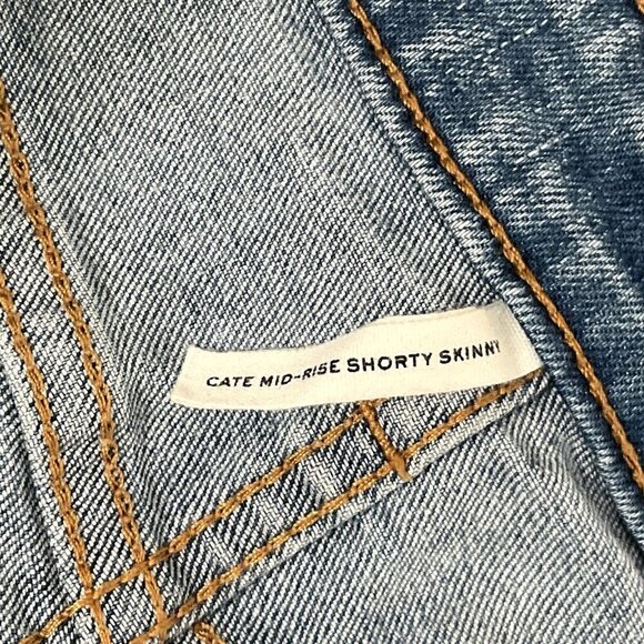 Rag & Bone Jeans Womans Size 32 Blue Light Wash Cate MidRise Shorty Skinny Denim - Picture 8 of 11